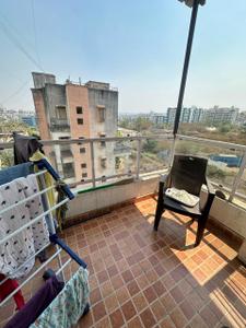Balcony Image of 700 Sq.ft 1 BHK Apartment / Flat for rent in Kothrud Pune for Rs. 22000