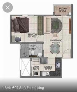 Image of 486 Sq.ft 1 BHK Apartment / Flat for sale in Prestige Jindal City, Anchepalya, Bengaluru for Rs. 10000000