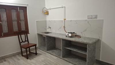 Kitchen Image of 590 Sq.ft 1 BHK Independent House for rent in Rukanpura Patna for Rs. 8500