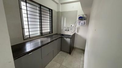Kitchen Image of 650 Sq.ft 1 BHK Builder Floor for rent in Vijay Nagar Indore for Rs. 17500