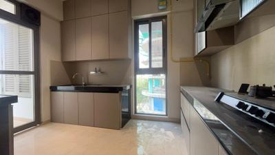 Kitchen Image of 1350 Sq.ft 3 BHK Apartment / Flat for rent in Adani Ten BKC, Bandra East Mumbai for Rs. 220000