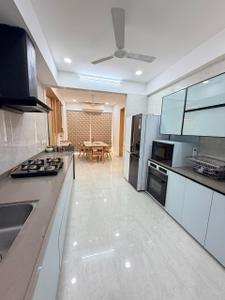 Kitchen Image of 2400 Sq.ft 4 BHK Apartment / Flat for rent in VHD Vicenza Highdeck II, Kalali Vadodara for Rs. 110000