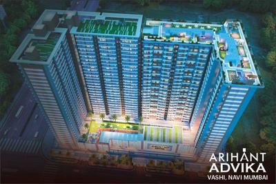 Image of 1000 Sq.ft 2 BHK Apartment / Flat for sale in Arihant Advika, Vashi, Navi Mumbai for Rs. 22400000