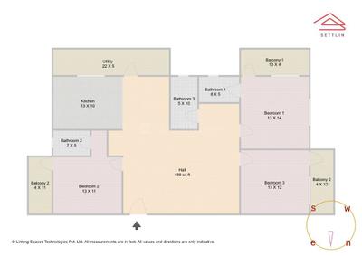 Image of 1896 Sq.ft 3 BHK Apartment / Flat for sale in Shree Sai Nivas, Hebbal, Bengaluru for Rs. 13600000