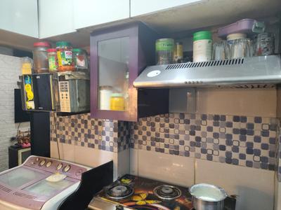 Kitchen Image of 770 Sq.ft 1 BHK Apartment / Flat for rent in Shriraam Pushpanjali Residency, Kasarvadavali Thane for Rs. 17853