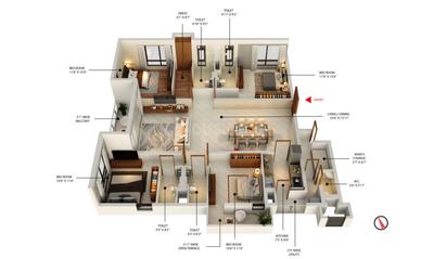 Image of 2513 Sq.ft 4 BHK Apartment / Flat for sale in Niavara, Entally, Kolkata for Rs. 39000000