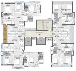 Image of 1250 Sq.ft 3 BHK Apartment / Flat for sale in Satviki Horizon, Dadar East, Mumbai for Rs. 43000000