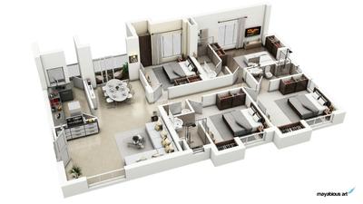 Image of 2185 Sq.ft 4 BHK Apartment / Flat for sale in Arya Park Imperial, Taltala, Kolkata for Rs. 37500000