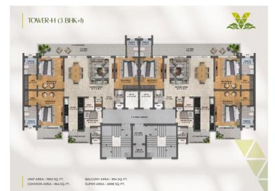 Image of 2698 Sq.ft 3 BHK Apartment / Flat for sale in Vintage Greens, PR7 Airport Road, Zirakpur for Rs. 21849000