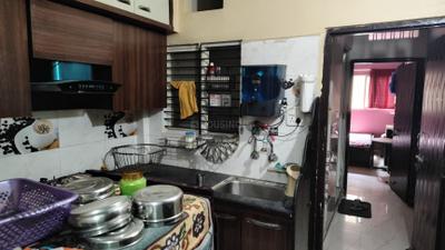 Kitchen Image of 500 Sq.ft 1 BHK Builder Floor for rent in Sudama Nagar Indore for Rs. 15000