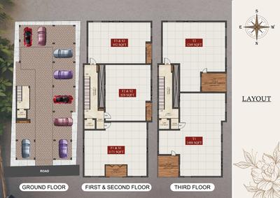 Image of 1249 Sq.ft 3 BHK Apartment / Flat for sale in Tambaram, Chennai for Rs. 8430750