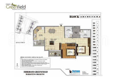 Image of 1200 Sq.ft 2.5 BHK Apartment / Flat for sale in Shriram Green Field Phase 1, Budigere Cross, Bengaluru for Rs. 10500000