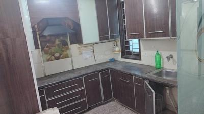 Kitchen Image of 1800 Sq.ft 3 BHK Builder Floor for rent in Ashok Nagar New Delhi for Rs. 40000