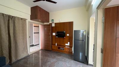 Living Room Image of 600 Sq.ft 1 BHK Apartment / Flat for rent in Byrathi Bengaluru for Rs. 29000