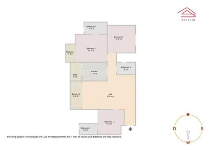 Image of 1599 Sq.ft 3 BHK Apartment / Flat for sale in Prestige Aston Park by Prestige Projects Pvt Ltd, V. Kallahalli, Bengaluru for Rs. 20600000