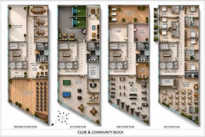 Floor Plan Image of 2000 Sq.ft 3 BHK Apartment / Flat for sale in Sunrakh Bangar Vrindavan for Rs. 17400000