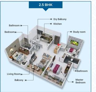 Image of 923 Sq.ft 2 BHK Apartment / Flat for sale in Chikhali, Pune for Rs. 5500000