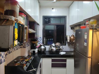 Kitchen Image of 690 Sq.ft 1 BHK Apartment / Flat for rent in Kavya Hill View, Kasarvadavali Thane for Rs. 16023