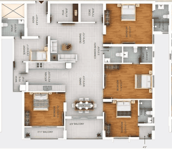1+ 4bhk Flat for sale in archid elite