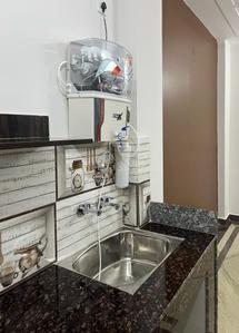 Kitchen Image of 470 Sq.ft 1 BHK Builder Floor for rent in Uttam Nagar New Delhi for Rs. 14000
