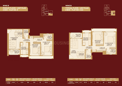 Image of 830 Sq.ft 2 BHK Apartment / Flat for sale in Dosti 604, Thane West, Thane for Rs. 16500000