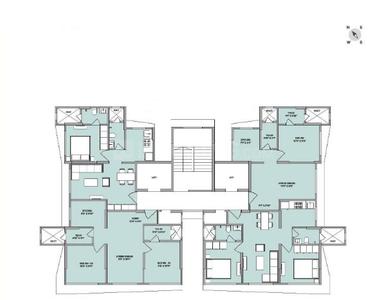 Floor Plan Image of 569 Sq.ft 2 BHK Apartment / Flat for sale in Marathon Eminence, Mulund West Mumbai for Rs. 11500000