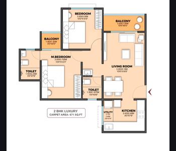 Image of 1250 Sq.ft 3 BHK Apartment / Flat for sale in Mamurdi, Pune for Rs. 7200000