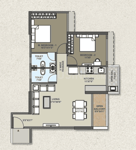Image of 905 Sq.ft 2 BHK Apartment / Flat for sale in Adai, Navi Mumbai for Rs. 8990000
