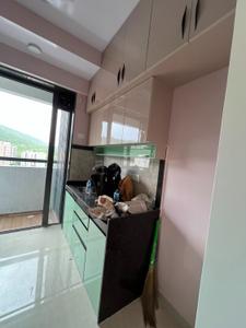 Kitchen Image of 625 Sq.ft 1 BHK Apartment / Flat for rent in DSS Mahavir Spring, Thane West Thane for Rs. 40000