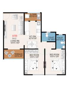 Image of 1015 Sq.ft 2 BHK Apartment / Flat for sale in Kothrud, Pune for Rs. 12500000