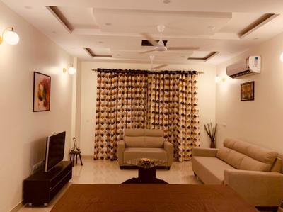 Hall Image of 1800 Sq.ft 3 BHK Apartment / Flat for rent in Shalimar Oneworld Vista, Gomti Nagar Lucknow for Rs. 60000
