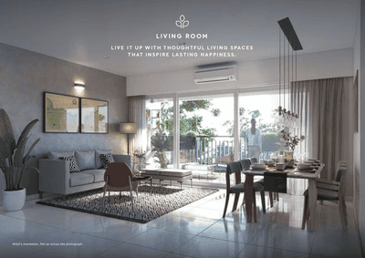 Living Room Image of 1103 Sq.ft 2 BHK Apartment / Flat for sale in Godrej Park Retreat Phase 2, Chikkakannalli Bengaluru for Rs. 13000000