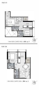 Image of 550 Sq.ft 1 BHK Apartment / Flat for sale in Jade, Chembur, Mumbai for Rs. 9450000