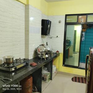 Kitchen Image of 580 Sq.ft 1 BHK Apartment / Flat for sale in Rukhmini Garden, Titwala Thane for Rs. 2000000