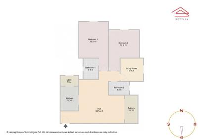 Image of 1367 Sq.ft 2.5 BHK Apartment / Flat for sale in Prestige Lake Ridge by Prestige Projects Pvt Ltd, Subramanyapura, Bengaluru for Rs. 21500000