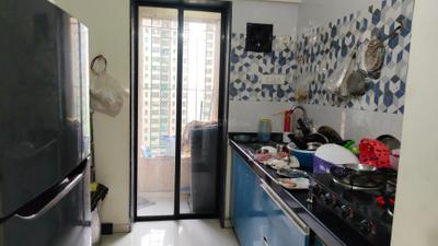 Kitchen Image of 800 Sq.ft 1 BHK Apartment / Flat for rent in Raunak City, Kalyan West Kalyan for Rs. 18000