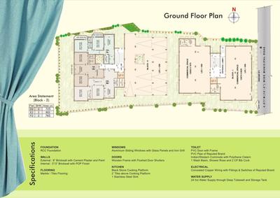 Floor Plan Image of 830 Sq.ft 2 BHK Apartment / Flat for sale in Drishti Shakuntala, Bhadreswar Hooghly for Rs. 2075000