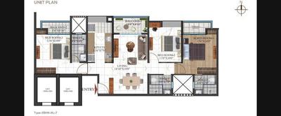 Image of 1408 Sq.ft 3 BHK Apartment / Flat for sale in Codename Superstar, Undri, Pune for Rs. 8200000