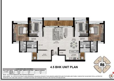 Image of 1200 Sq.ft 2 BHK Apartment / Flat for sale in Aurum Q Islands R6, Ghansoli, Navi Mumbai for Rs. 21000000