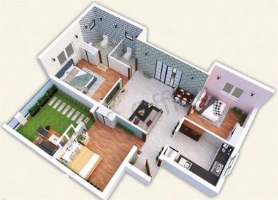 Study Room Image of 1068 Sq.ft 3 BHK Apartment / Flat for sale in Kundrathur Chennai for Rs. 5980800