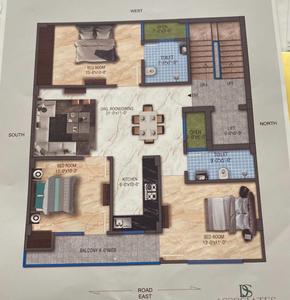 Floor Plan Image of 1250 Sq.ft 3 BHK Builder Floor for sale in Sector 24 Dwarka New Delhi for Rs. 7000000