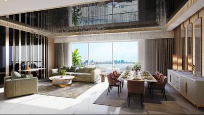 Living Room Image of 1390 Sq.ft 3 BHK Apartment / Flat for sale in Hiranandani Bay Heights, Bandra West Mumbai for Rs. 112300000