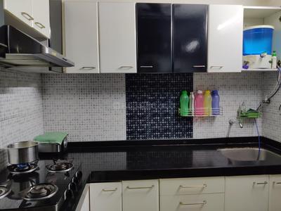 Kitchen Image of 1000 Sq.ft 2 BHK Apartment / Flat for rent in Kesar Harmony, Kharghar Navi Mumbai for Rs. 50000