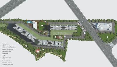 Image of 1020 Sq.ft 2 BHK Apartment / Flat for sale in Paranjape Trident Towers, Wakad, Pune for Rs. 6500000