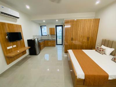 Bedroom Image of 680 Sq.ft 1 RK Builder Floor for rent in Sector 53 Gurgaon for Rs. 25000