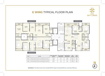 Image of 1485 Sq.ft 3 BHK Apartment / Flat for sale in Unique Sky Links Phase I, Pashan, Pune for Rs. 14900000