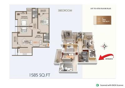 Image of 1750 Sq.ft 4 BHK Apartment / Flat for sale in Nalapara, Guwahati for Rs. 9800000