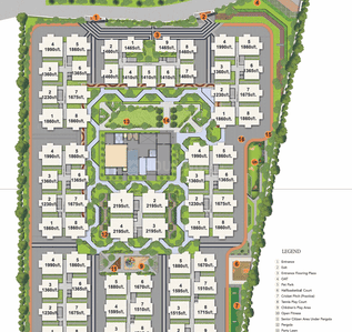Floor Plan Image of 1330 Sq.ft 3 BHK Apartment / Flat for sale in Divine Space, Tellapur Sangareddy for Rs. 11000000