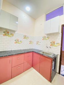Kitchen Image of 400 Sq.ft 1 BHK Builder Floor for rent in Mahalakshmi Nagar Indore for Rs. 12500