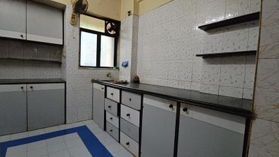 Kitchen Image of 650 Sq.ft 1 BHK Apartment / Flat for rent in Kalwa Thane for Rs. 21000